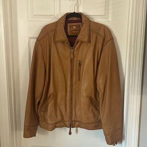 The Territory Ahead Leather, tan leather jacket, size Large